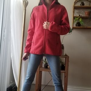 WindRiver Sweater Fleece Jacket Red Windbreaker